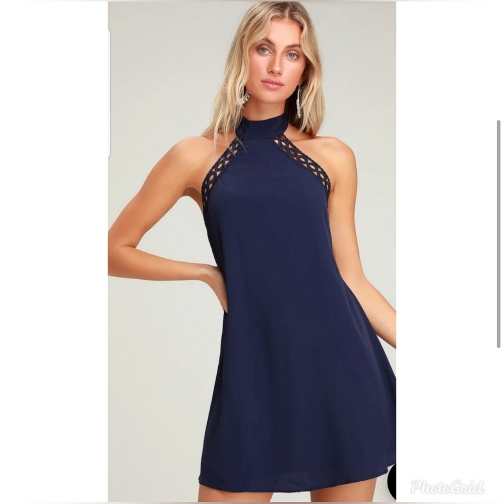 Lulu’s Mini Navy Blue Dress